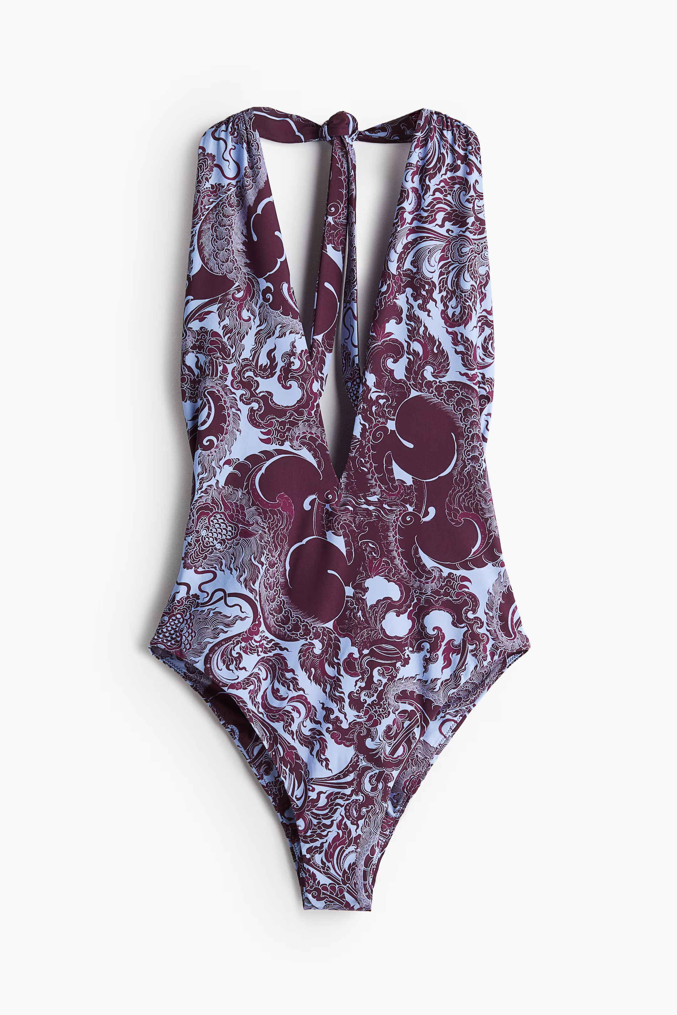 Patterned Halterneck Swimsuit | H&M (US + CA)
