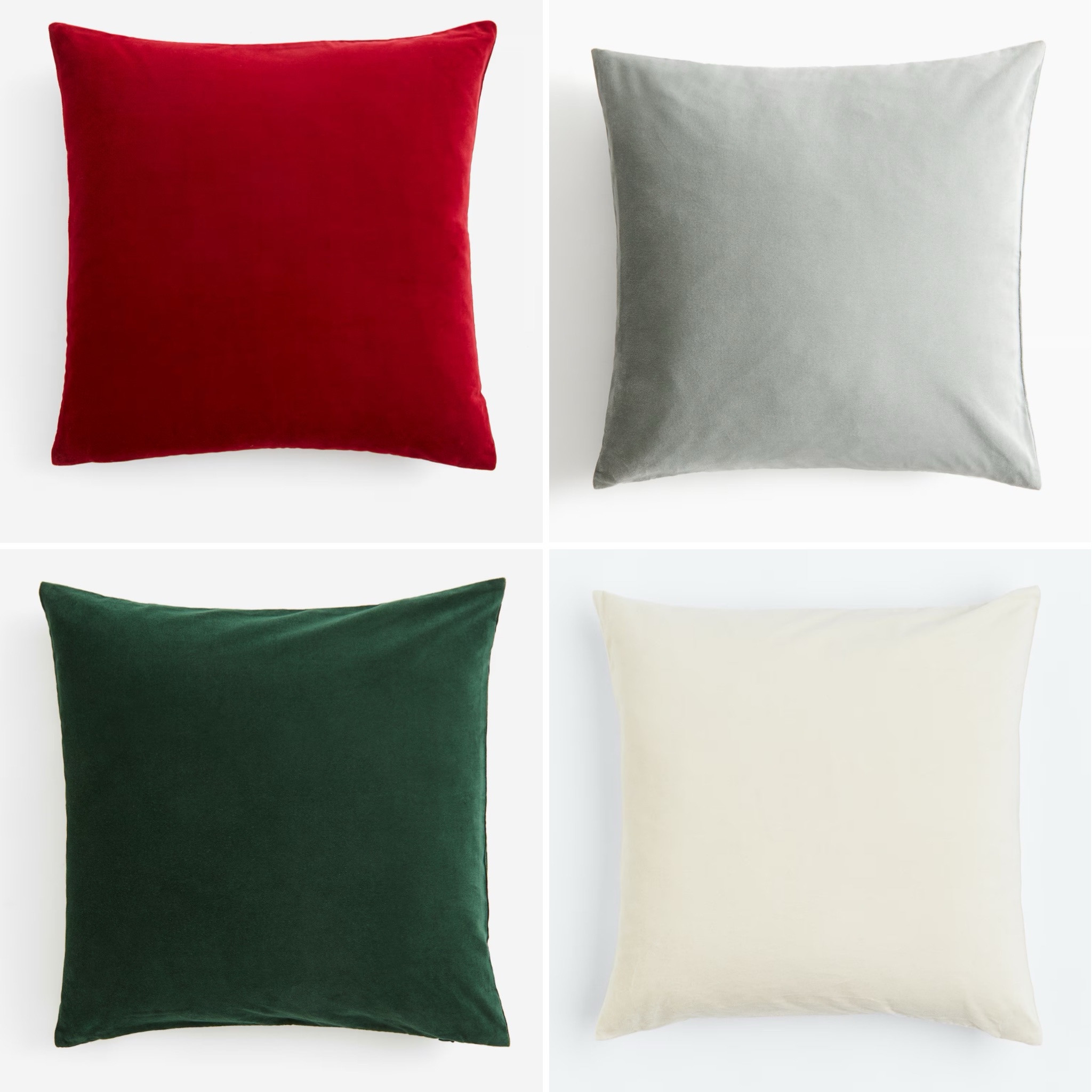 $9.99, 20x20 velvet pillow covers from H&M I have them in multiple colors - perfect to stuff ikea down inserts into! Christmas decor pottery barn 

#LTKHoliday #LTKHome #LTKFindsUnder50