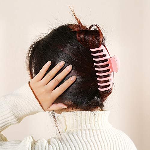 Amazon.com: 8 Pcs Hair Clips Large Claw Hair Clips for Thick Hair No Slip, Strong Hold Big Hair C... | Amazon (US)