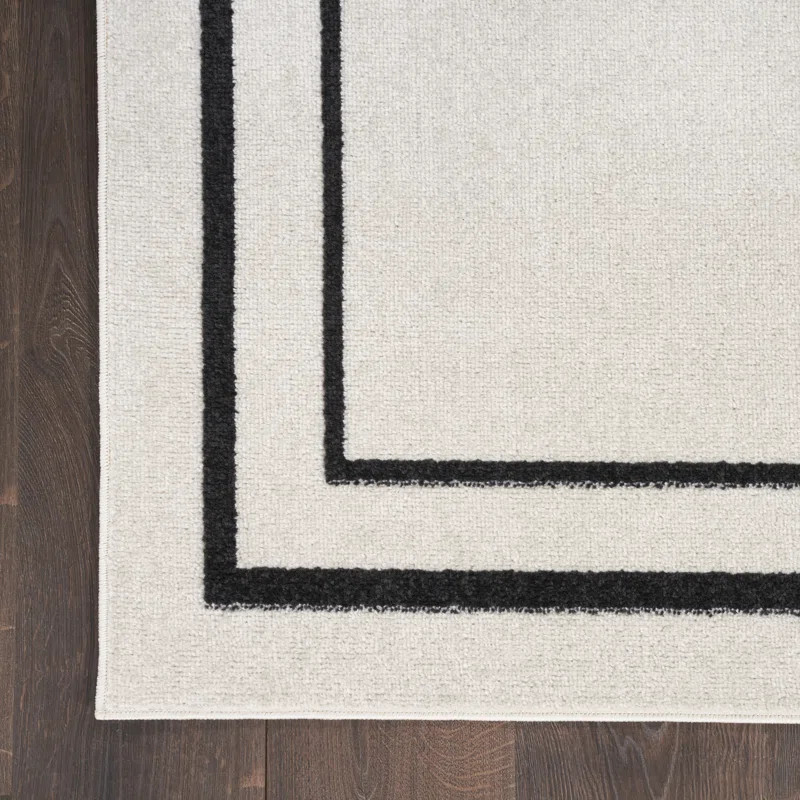 Nourison Essentials Ivory Black Area Rug | Wayfair North America