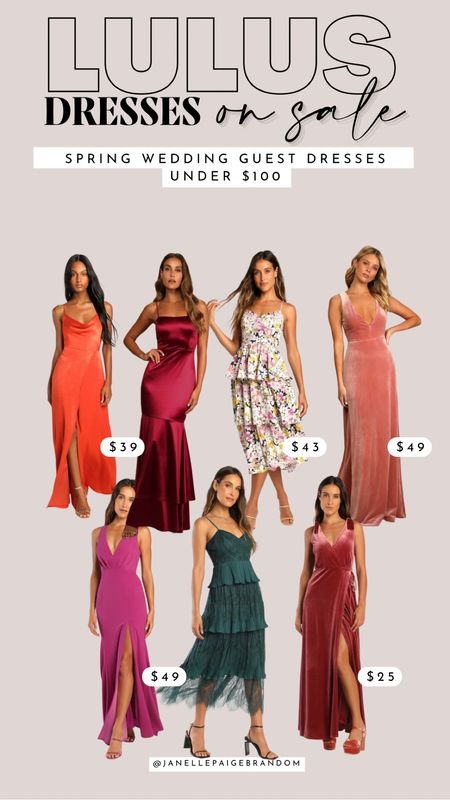 Lulus dresses on sale under $100
Spring wedding guest dress 
Colorful floor length semi formal 

#LTKwedding #LTKsalealert #LTKunder100