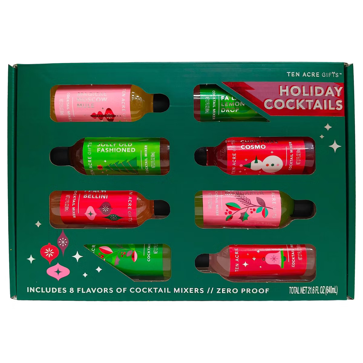 Ten Acres Gifts Holiday Cocktail Mixer Set - 8pk/2.7 fl oz | Target