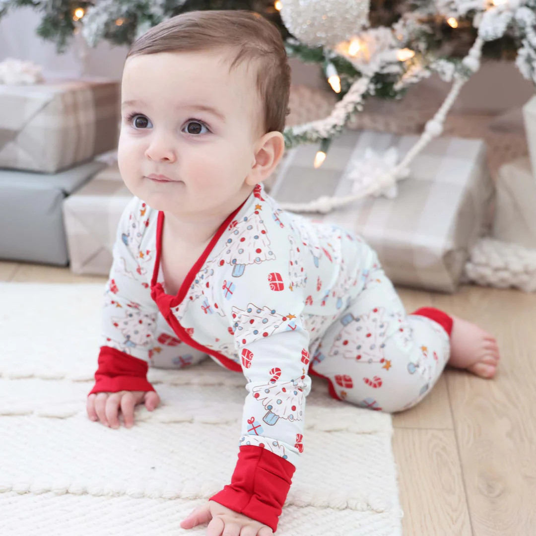 Very Merry Convertible Zip Romper | Blue | Caden Lane