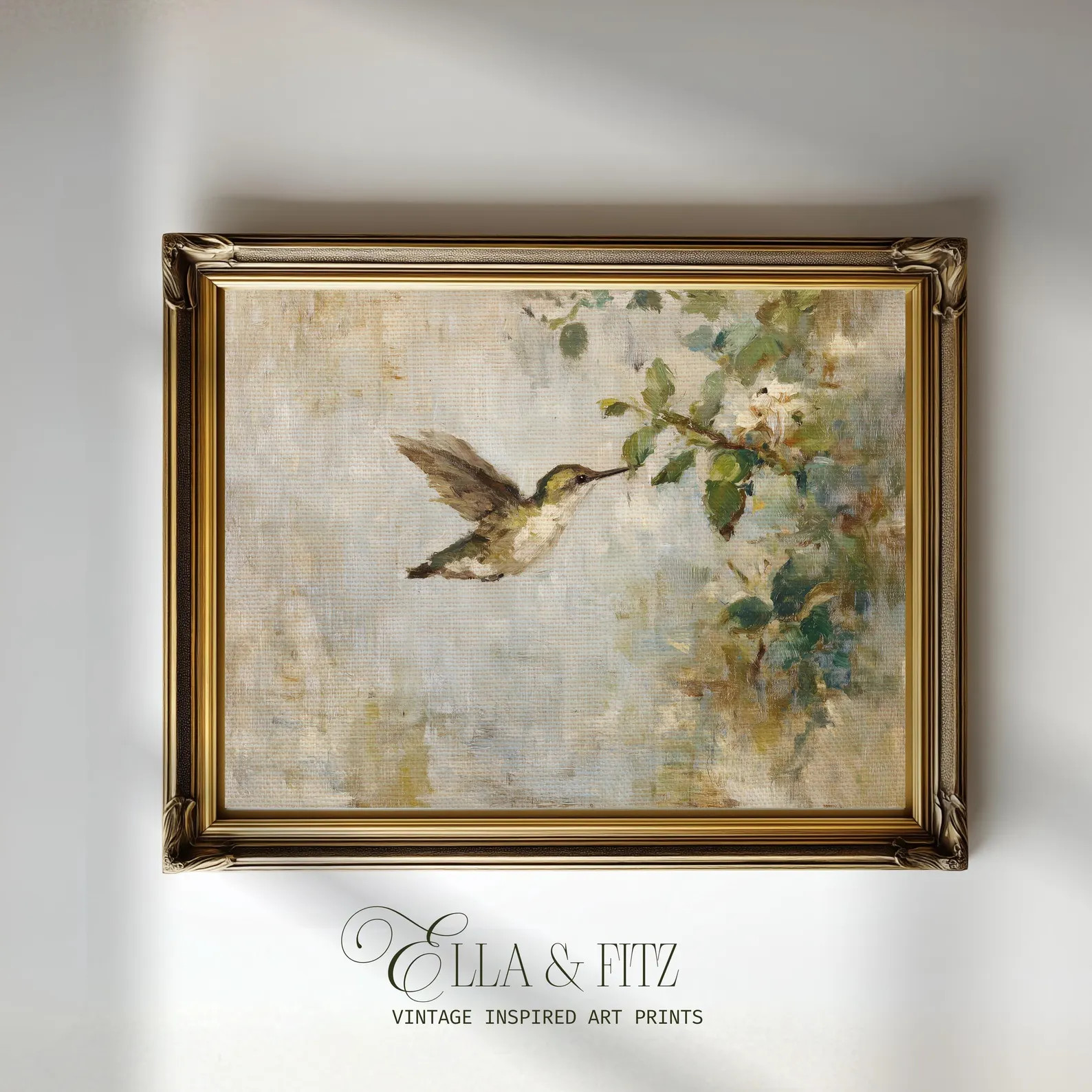 Vintage Hummingbird Print | Cottagecore Spring Wall Art (Digital Download) | Etsy (Global)