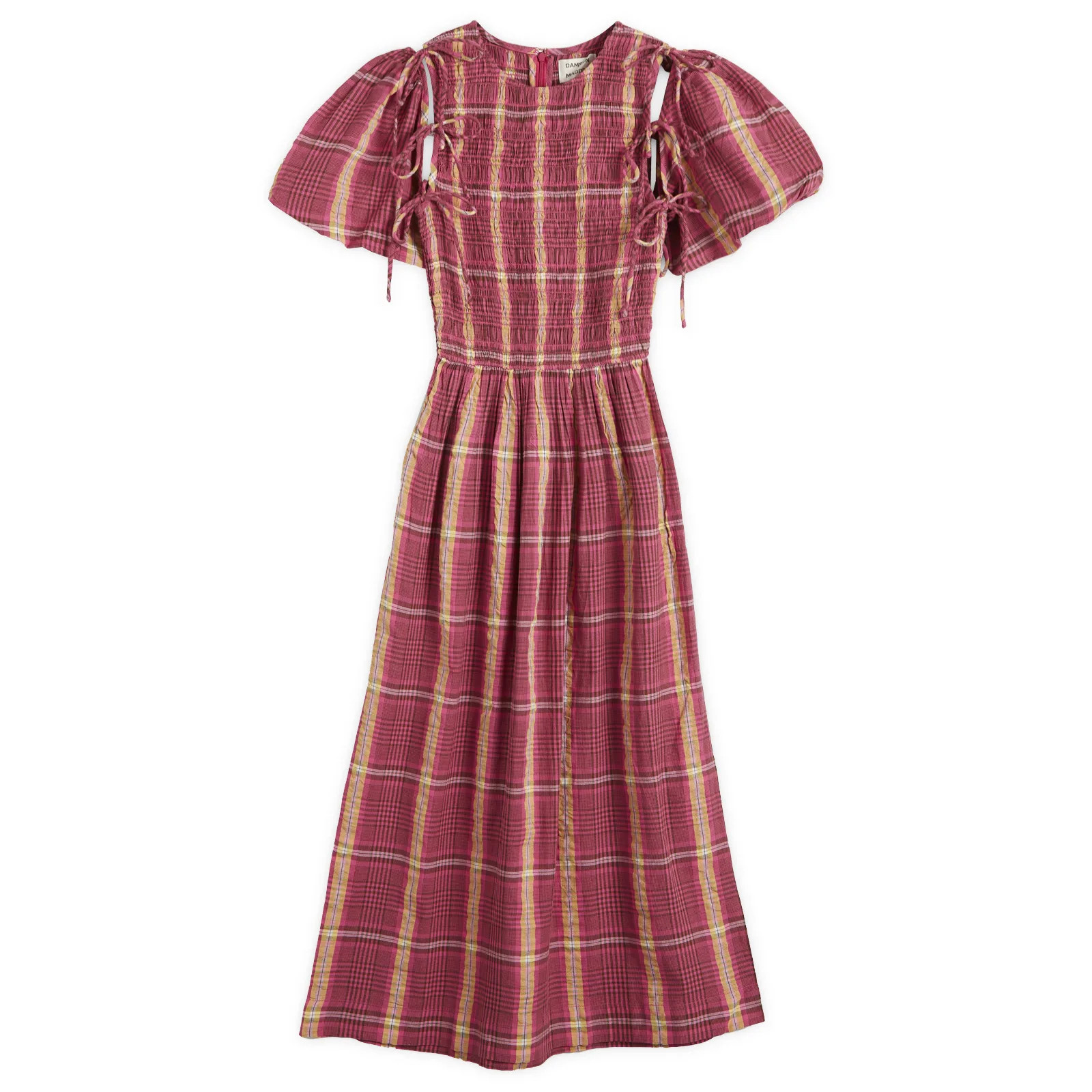 Damson Madder Women's Becca Midi Dress in Pink, Size UK 8 | END. Clothing