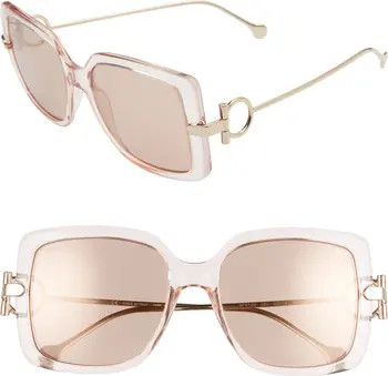 Salvatore Ferragamo Gancio 55mm Square Sunglasses | Nordstrom Rack