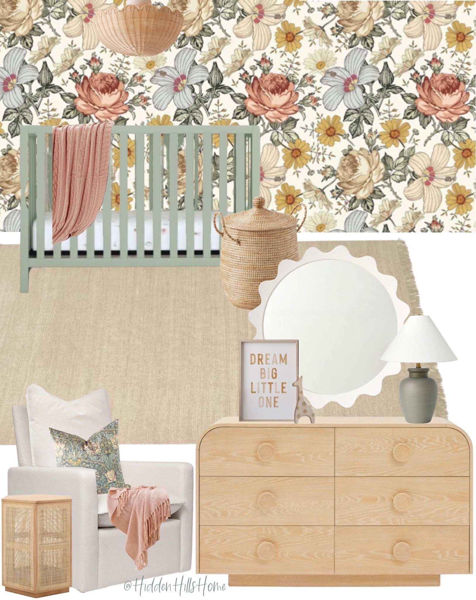 Cute baby girls nursery mood board, floral wallpaper for girls nursery, girls baby room inspo #nursery 



#LTKCyberWeek #LTKBaby #LTKHome