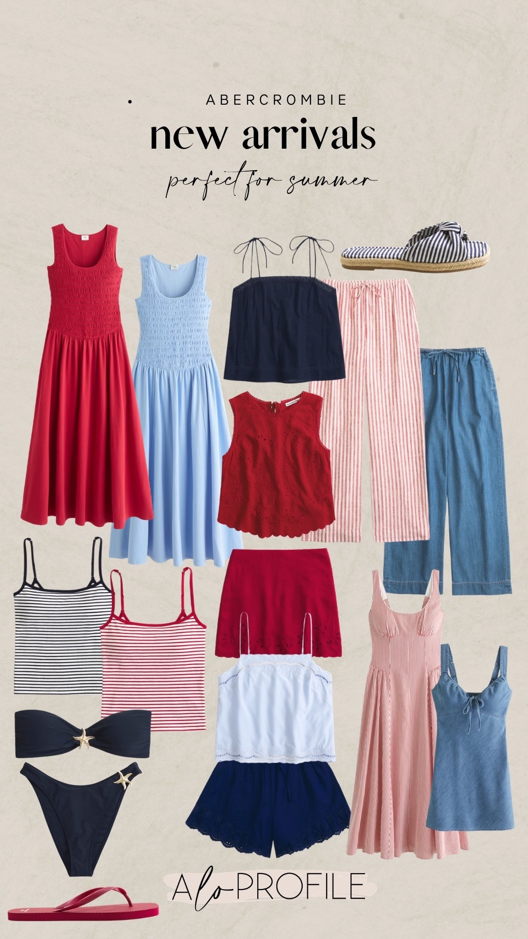 Americana Outfit Inspo via Abercrombie 💙♥️4th of July, 4th of July outfits, outfits for the 4th, Independence Day, Americana outfit, summer fashion, summer outfits, 4th of July outfit Inspo