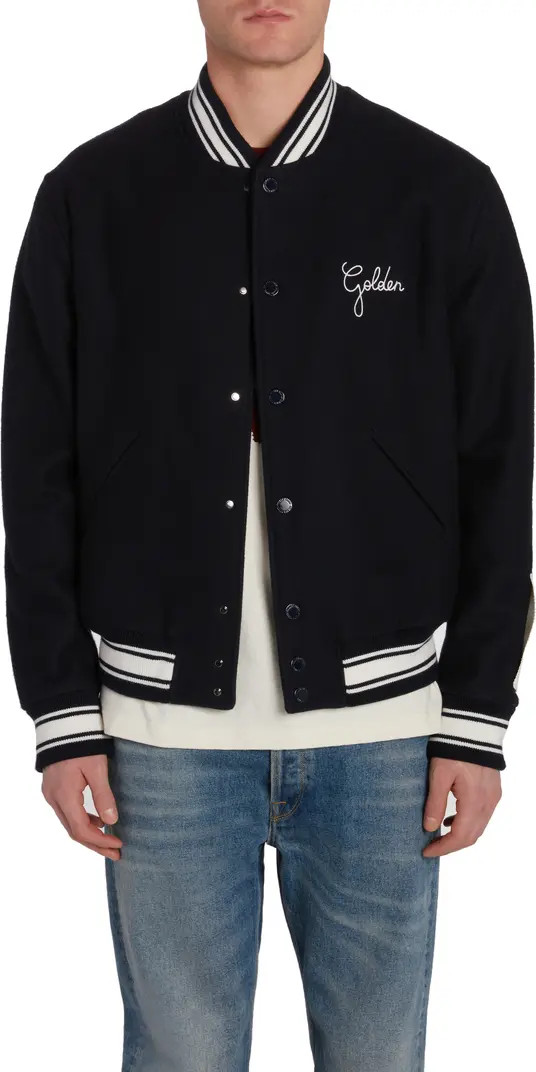 Golden Goose Logo Emboidered Wool Varsity Jacket | Nordstrom | Nordstrom