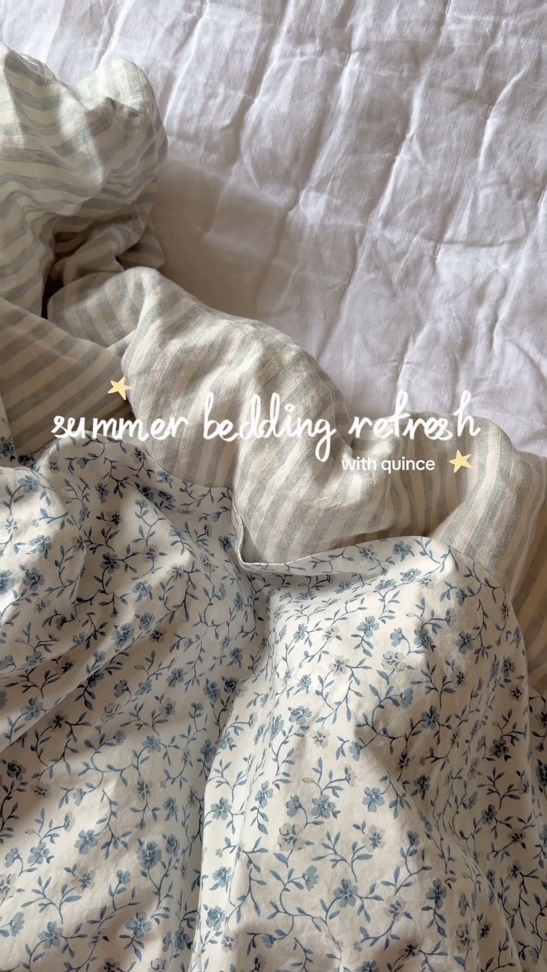 summer bedding reset because fresh sheets just hit different 🤍 use my code INFG-26SIMPLYSANFORDCO10 for 10% off your first @onequince  purchase!

#LTKdayinmylife #LTKSeasonal #LTKHome