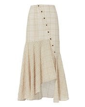 Gingham Asymmetrical Midi Skirt | Intermix