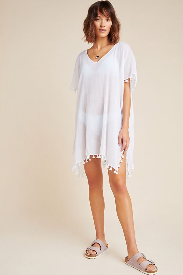 Seafolly Tassel-Trimmed Caftan | Anthropologie (US)