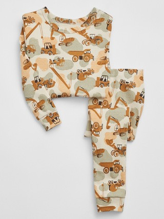 babyGap 100% Organic Cotton Digger PJ Set | Gap Factory