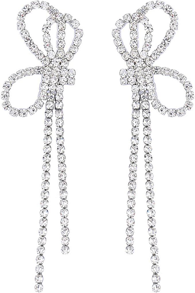 MaraLota Long Tassel Crystal Chandelier Rhinestone Earrings for Women Sparkly Fringe Drop Dangle ... | Amazon (US)