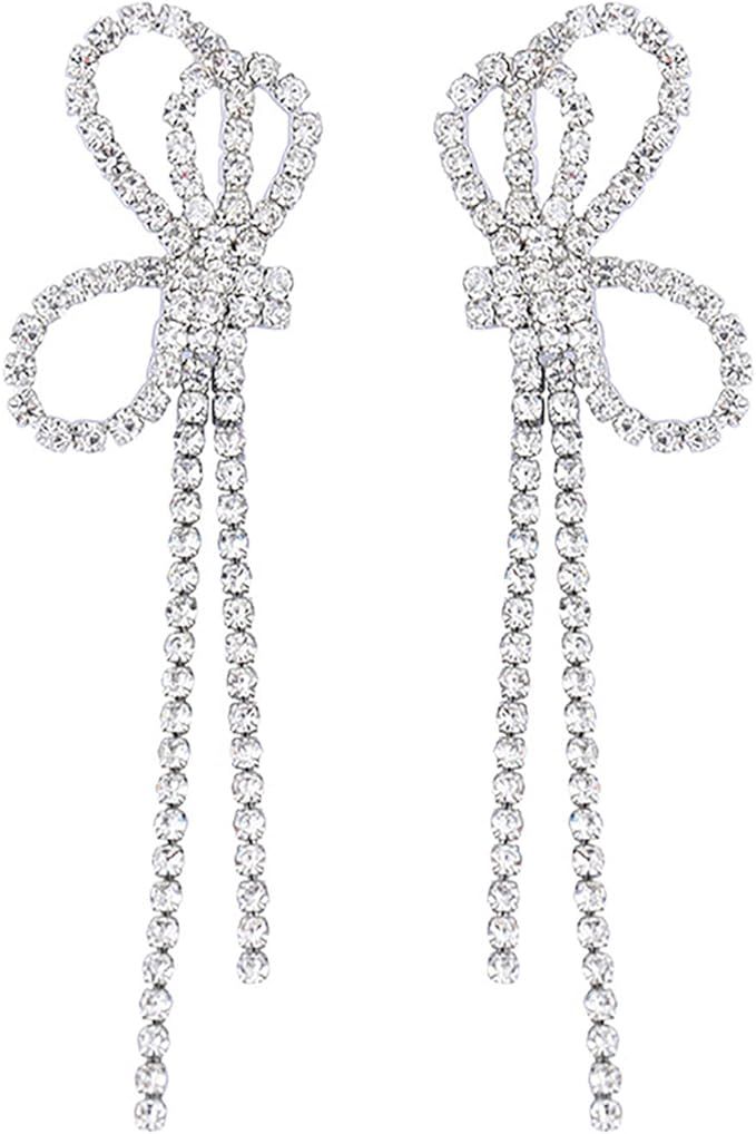 MaraLota Long Tassel Crystal Chandelier Rhinestone Earrings for Women Sparkly Fringe Drop Dangle ... | Amazon (US)