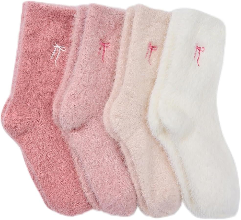 Zando Women's Fuzzy Socks for Women Slipper Socks-Cozy Fluffy Non-Slip Warm,for Halloween, Home, ... | Amazon (US)