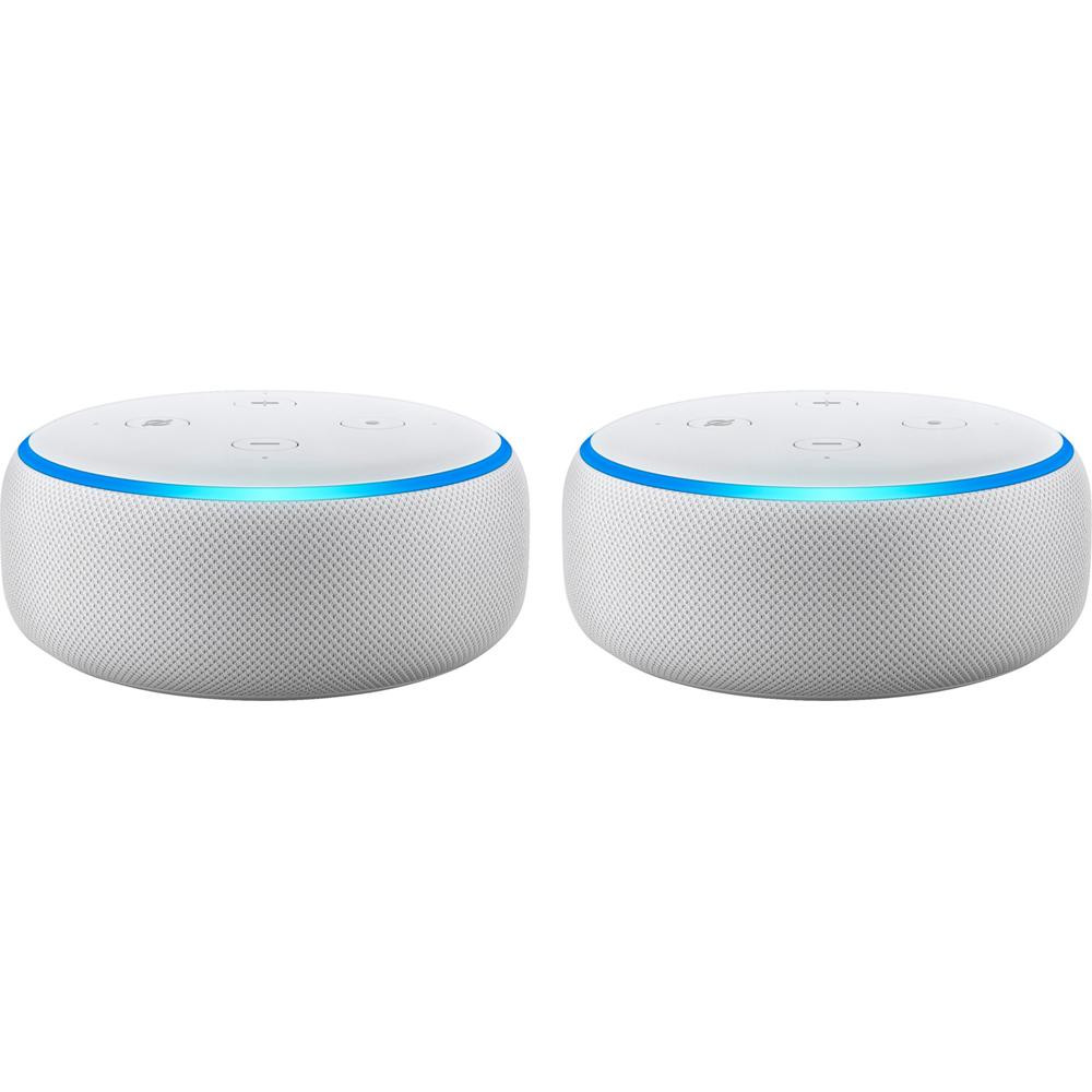 Amazon Echo Dot 3G in White (2-Pack), Brown | The Home Depot