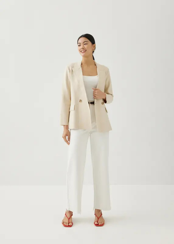 Ylana Knit Double Breasted Blazer | Love, Bonito USA
