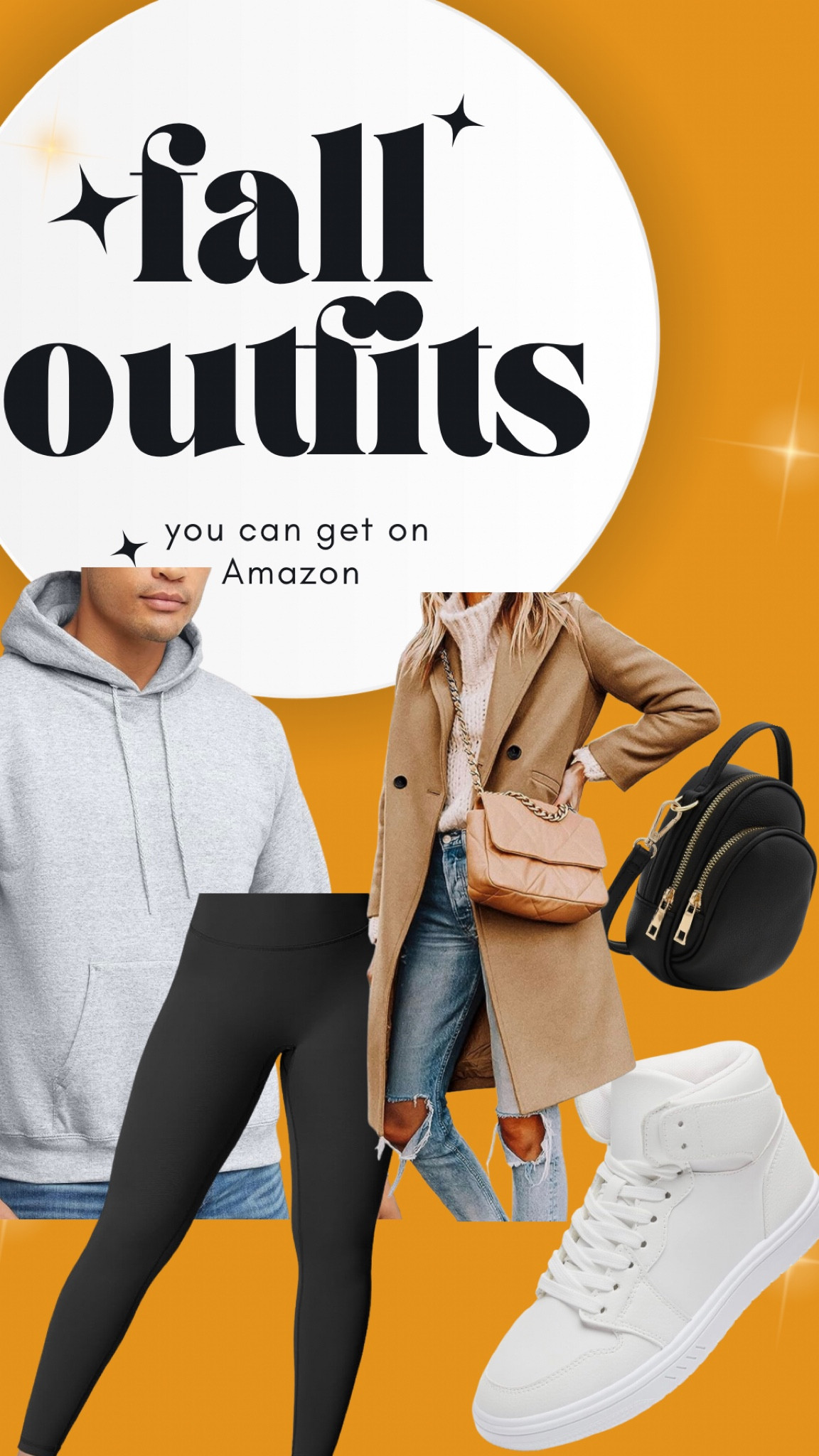 Amazon style coming in hot for the fall season 😍 pair a classic grey hoodie and buttery black leggings with some white high tops and a camel peacoat to elevate the whole fit. Cozy, but effortlessly cool vibes are what we’re going for. Top it off with a black leather-like crossbody and voila ✨ all on Amazon and under $150 for the entire thing. We’re killing it.

#LTKunder100 #LTKstyletip #LTKSeasonal