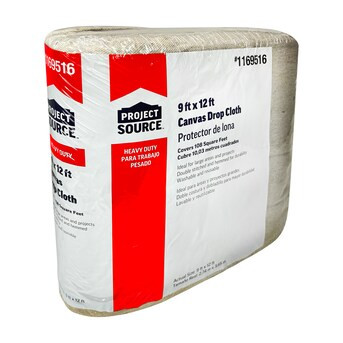 Project Source 8OZ Canvas 9-ft x 12-ft Drop Cloth | Lowe's