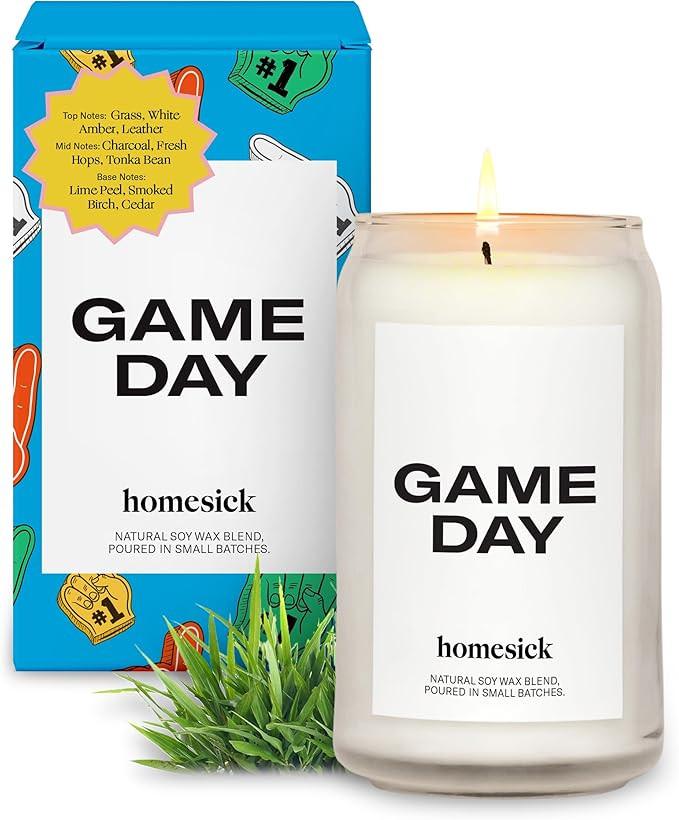 Homesick Scented Candles for Home (Game Day) - 13.75 oz Long-Lasting Soy Wax Blend Jar Candle Gif... | Amazon (US)