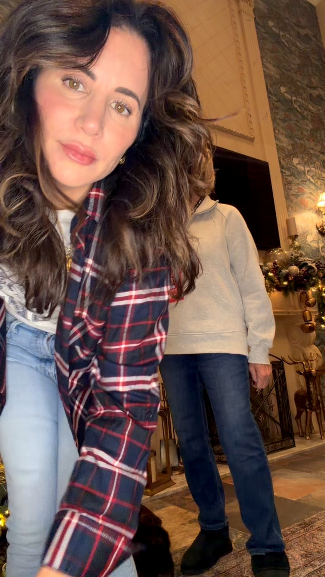 OOTG 11/23/25
Game day fit check with mom 💙! 

Andrea :
Flannel // Aritzia Utility shirt 
Jeans // Mother Denim crop fray 
Sneaks // Prada Suede sneakers (link is not exact match , style I am wearing is no longer available) 

Mom: 
Quarter Zip // Lululemon Scuba over ode half-zip 
Jeans // J.Jill 
Shoes // Ugg ultra mini in black

#uconnhuskies #OOTG #ugg #aritzia #prada #motherdenim #lululemon

#LTKgrwm #LTKSeasonal