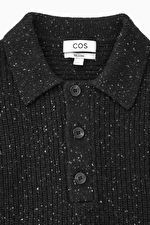 RIBBED WOOL AND CASHMERE-BLEND POLO SHIRT | COS UK
