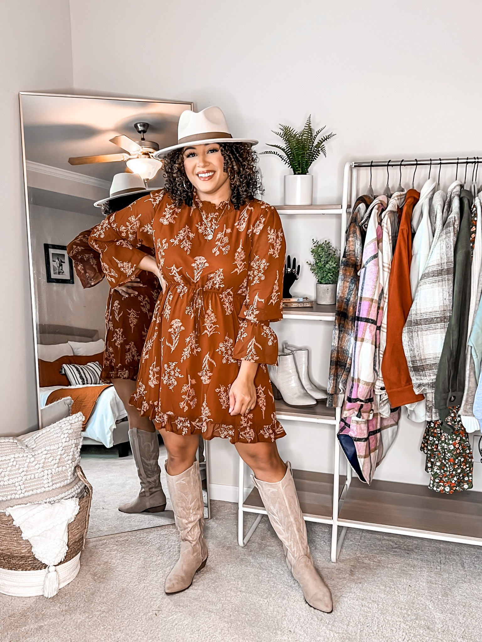 Wearing a size large in the dress! 

Fall dress, fall outfit ideas, Amazon dress, wedding guest dress, Amazon fall dress, Target boots, western boots, fall boots, fedora hat 

#LTKsalealert #LTKstyletip #LTKSeasonal