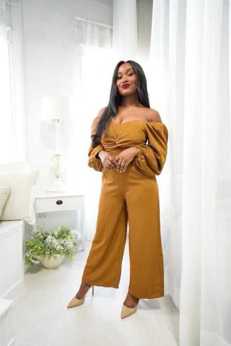 The perfect jumpsuit outfit for Valentine’s Day. Perfect for different body sizes especially midsize girls like moi! Spring fashion outfit. Mother day outfit, date night fashion. 

#LTKstyletip #LTKsalealert #LTKunder100