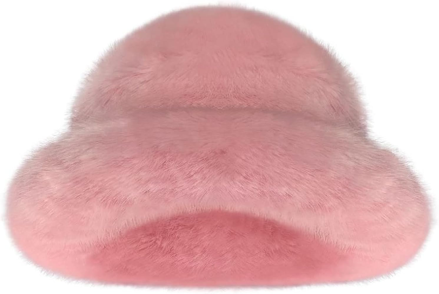 Pink Fuzzy Fluffy Bucket Hat Winter Warmer Plush Hat | Amazon (US)