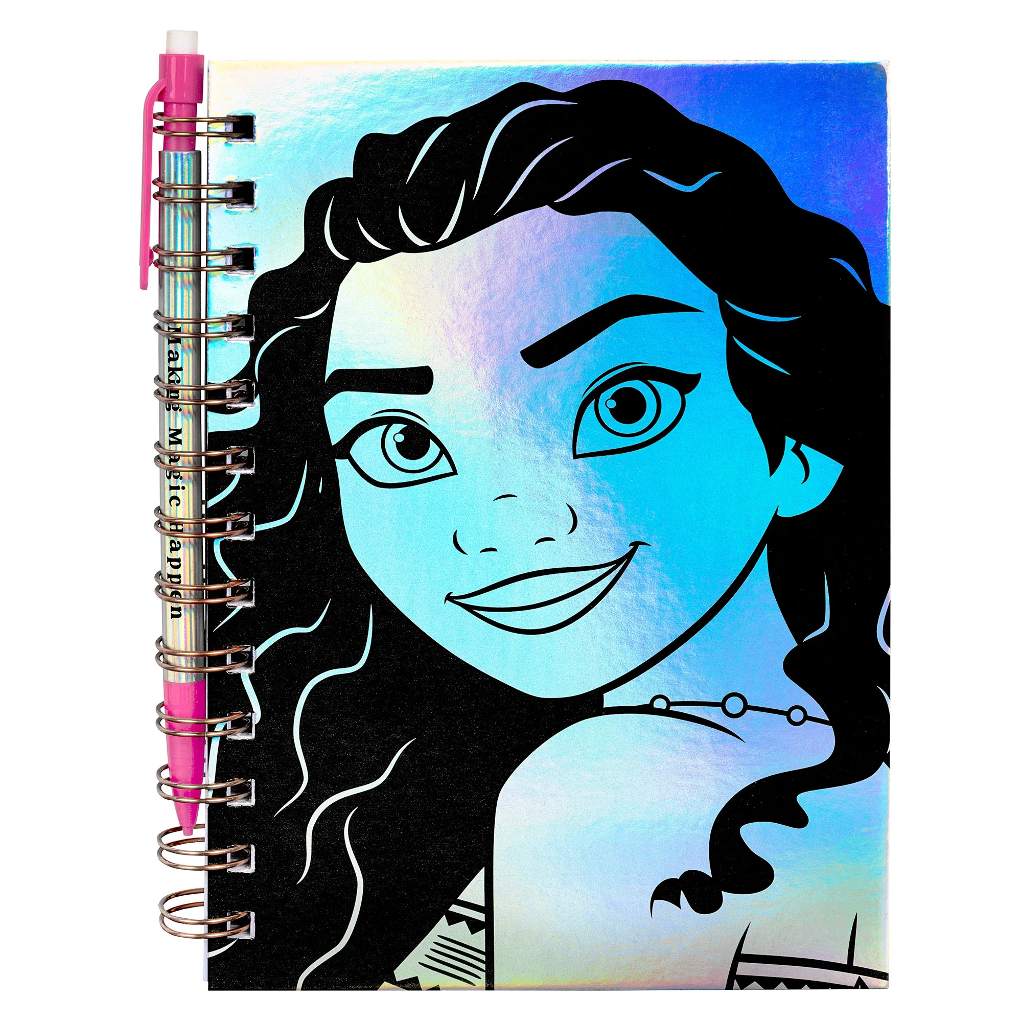 Disney Princess Iridescent Moana Activity Coloring Journal & Pencil Set, 80 Sheets | Walmart (US)