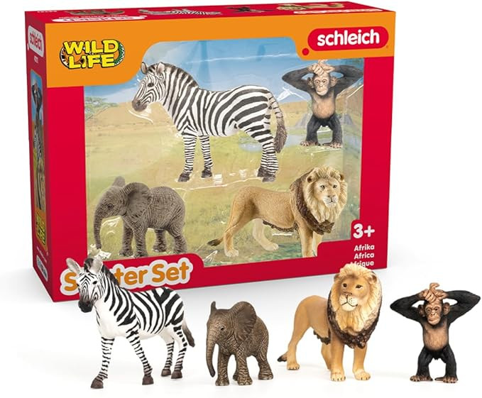 Schleich Wild Life Africa Starter Set – 4-Piece Miniature Wildlife Animal Set for Ages 3+, Feat... | Amazon (CA)