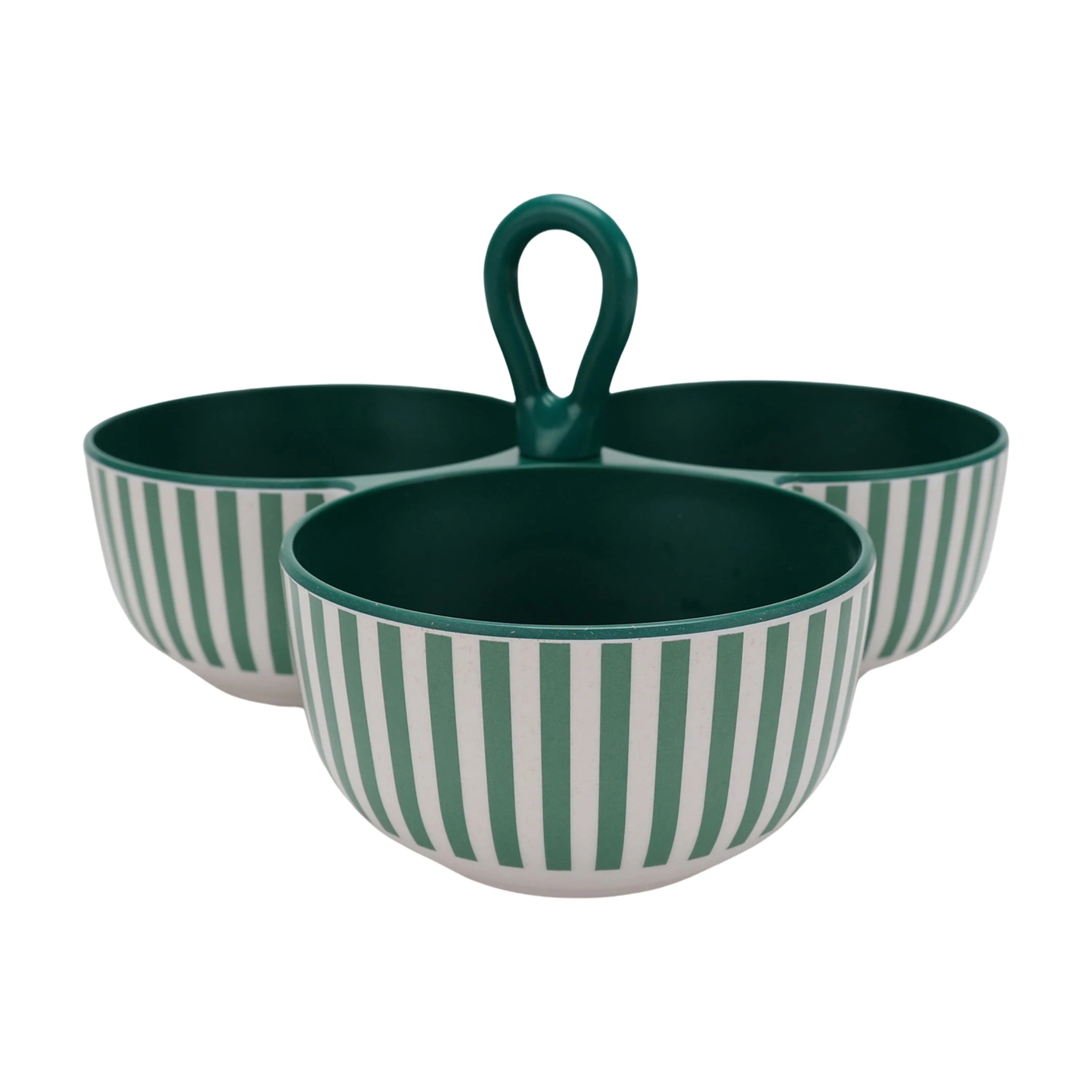 Mainstays by Becky G. & Alejandra Bamboo Melamine Triple Condiment Server, Green Stripe | Walmart (US)