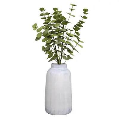 allen + roth 22-in Light Blue and White Indoor Artificial Eucalyptus Plants | Lowe's