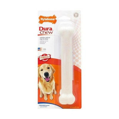 Nylabone Dura Chew Smooth Chicken Flavor White Dog Bone- Giant | Target
