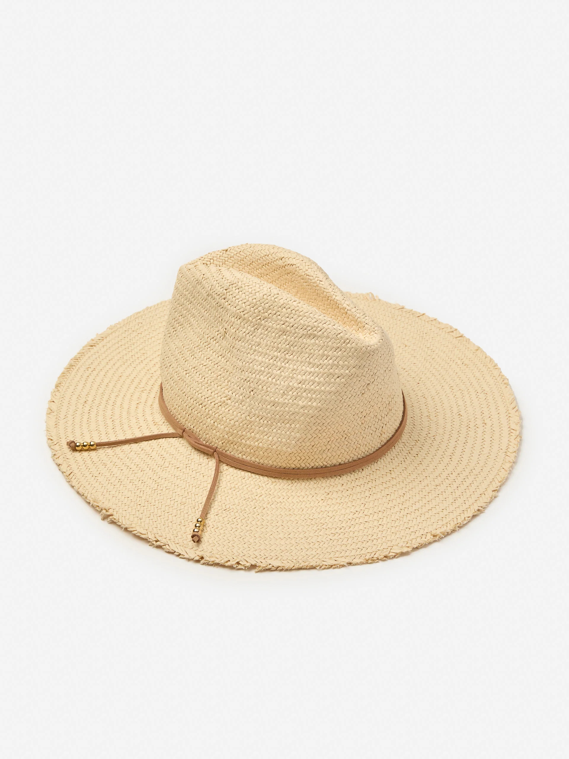 J.McLaughlin Women's Offshore Straw Hat Natural | Raffia | J.McLaughlin
