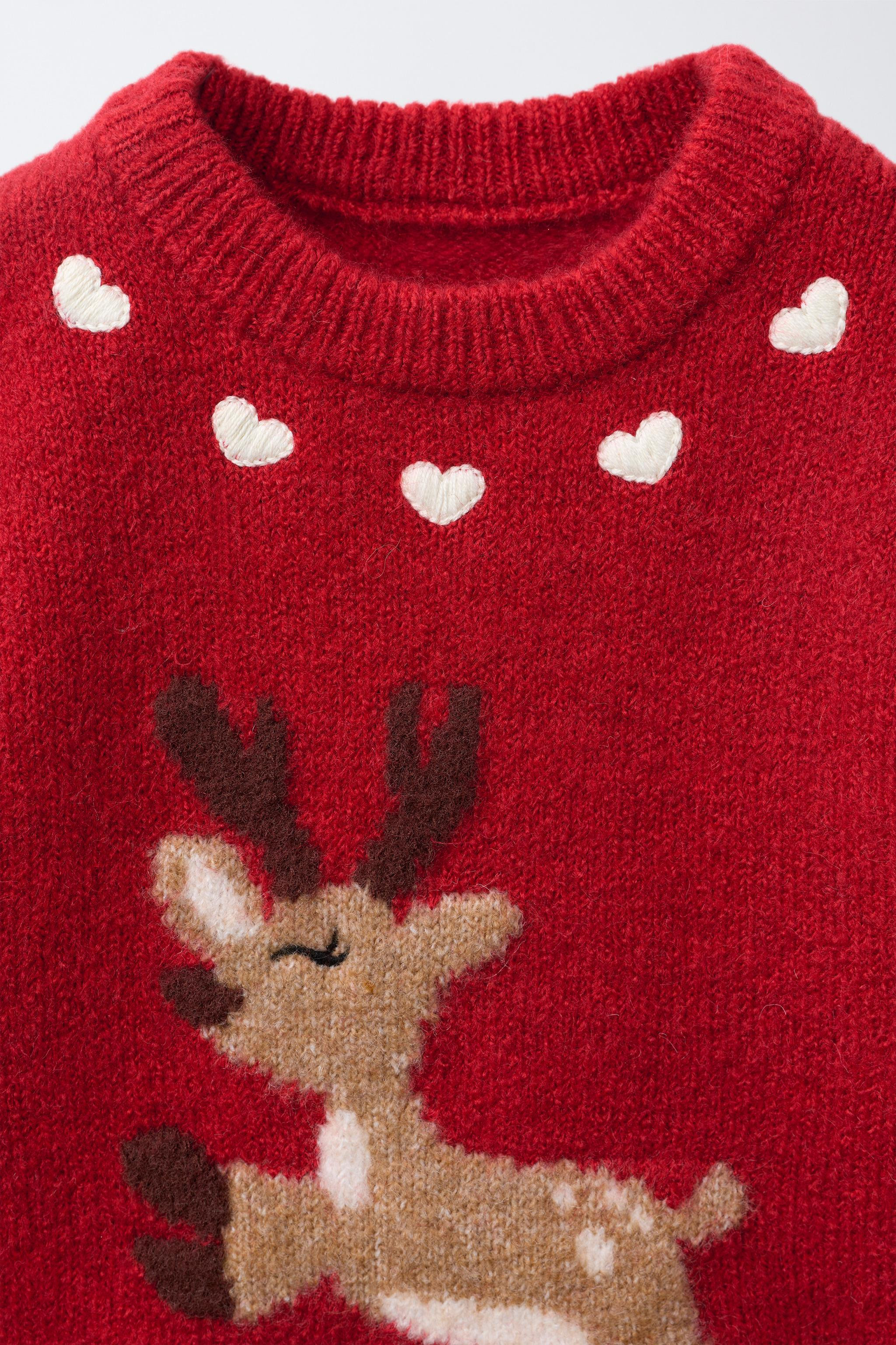 REINDEER PRINT KNIT JUMPER | Zara US