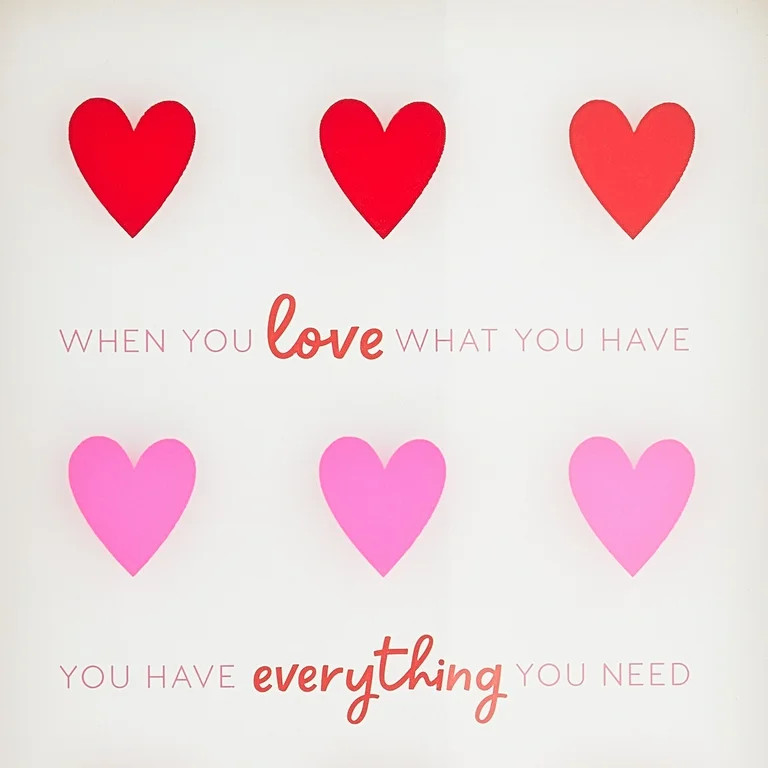 Valentine's Day Everything You Need Framed Sign, by Way To Celebrate | Walmart (US)