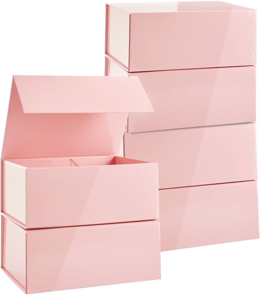 Stockroom Plus 6 Pack Magnetic Gift Boxes with Lids, 9.5 x 7 x 4 Inches for Birthday, Wedding, Gr... | Amazon (US)