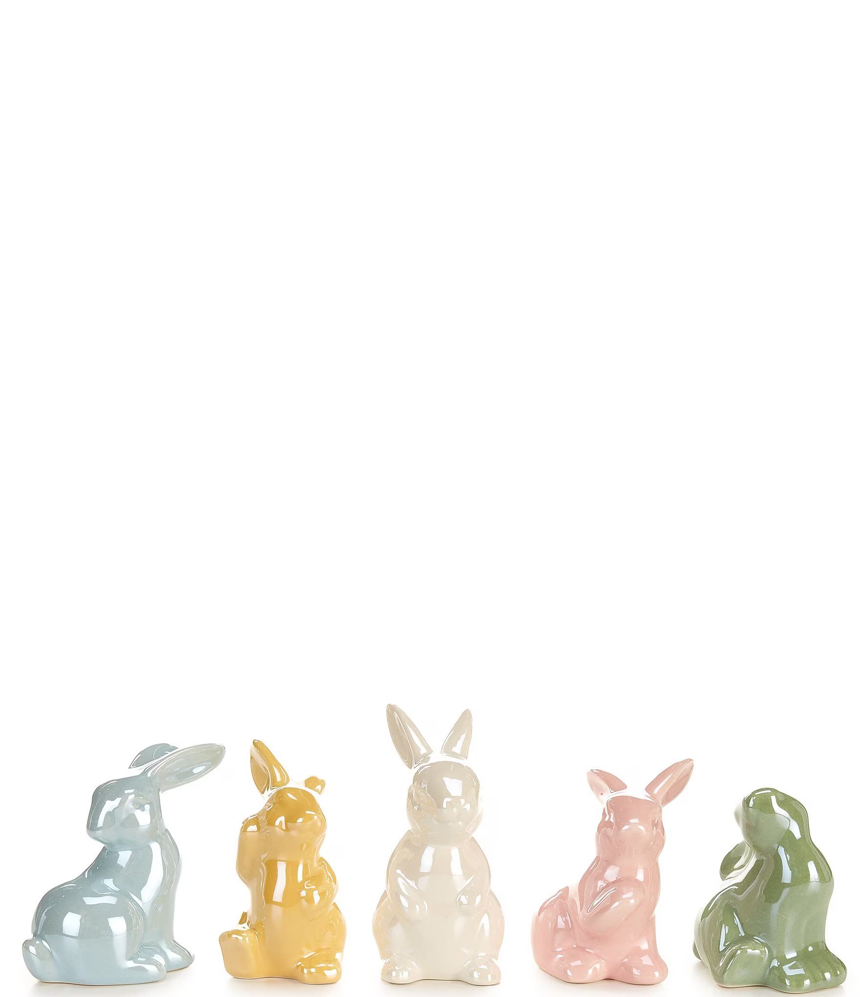 Assorted Bunny Accent Stoneware Figurines, Set of 5 | Dillard's