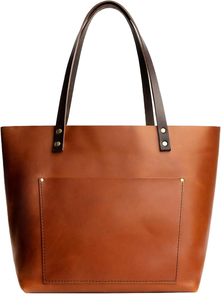 Portland Leather Goods Classic Medium Tote Bag – Handmade, Open Top, Durable & Unlined – Inte... | Amazon (US)