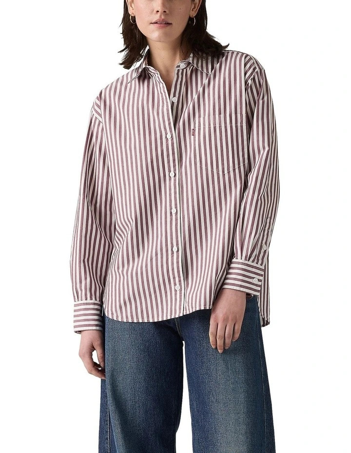 Harlie Boyfriend Shirt in Chocolate Truffle | Myer