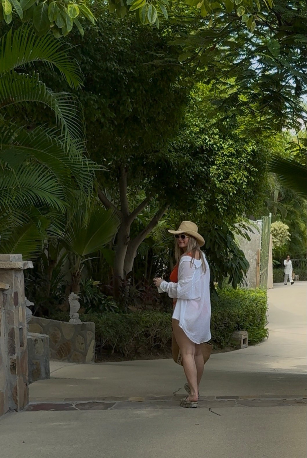 On vacation you can find me wandering around the property in my bikini, ooohhing and ahhhing at the design details. 😎