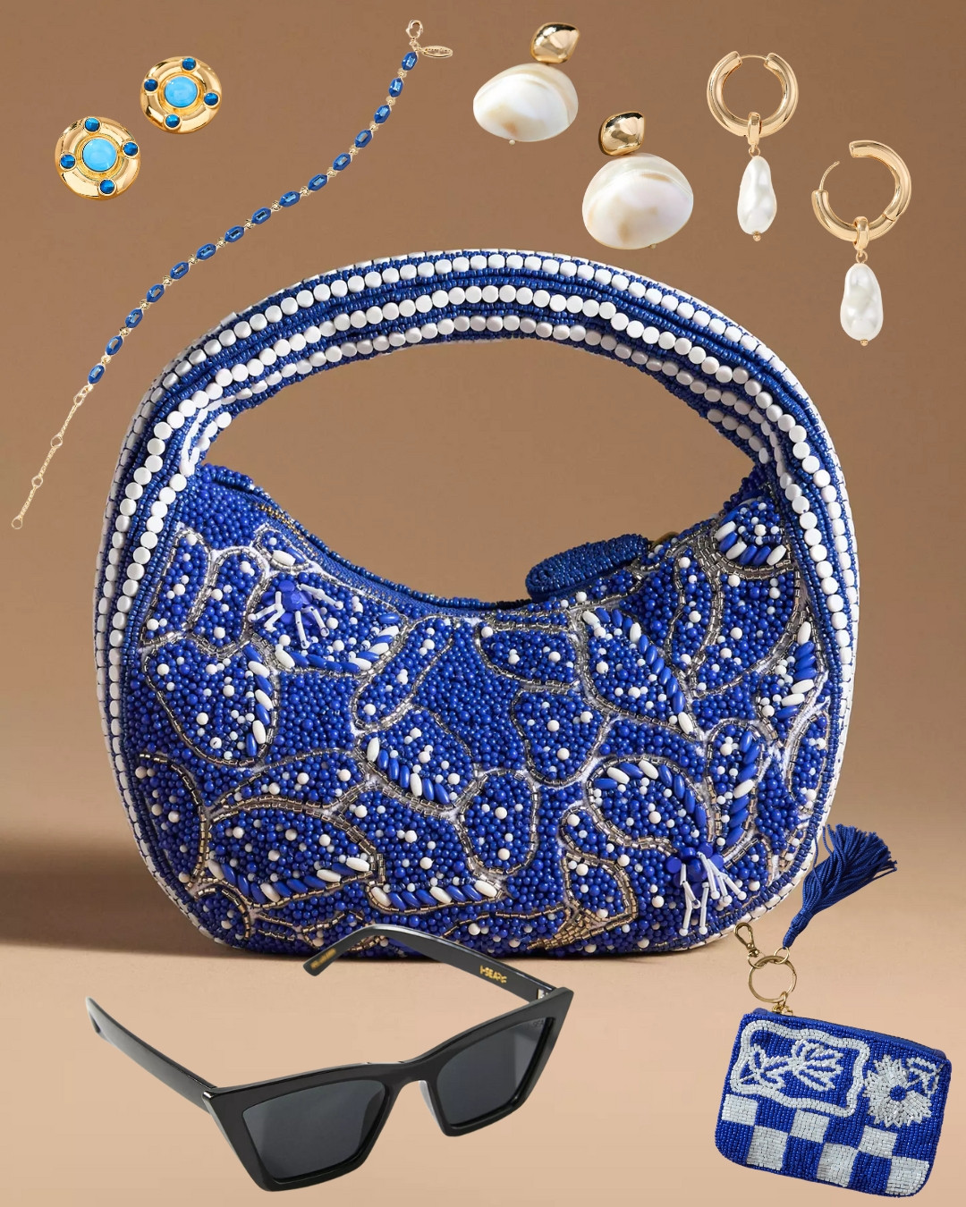 Vacation Accessories, Summer Vacation must haves, vacation bag, blue accessories, sunnies, black sunglasses, pearl earrings, gold earrings, Ava Ketels, Ketels Coast
#LTKFindsUnder50 #LTKFindsUnder100 #LTKSwim 

 #LTKStyleTip #LTKTravel #LTKItBag