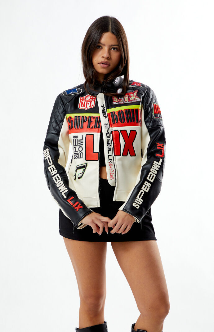 ProStandard Women's Super Bowl 59 Pinnacle Leather Jacket - Size Medium | PacSun