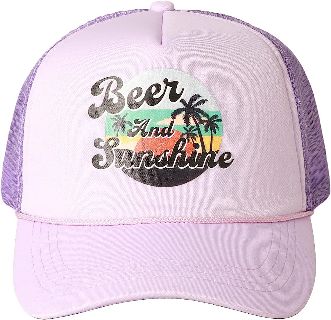 MIRMARU Retro Foam Mesh Trucker hat Trendy Design Summer Baseball Cap for Womens | Amazon (US)