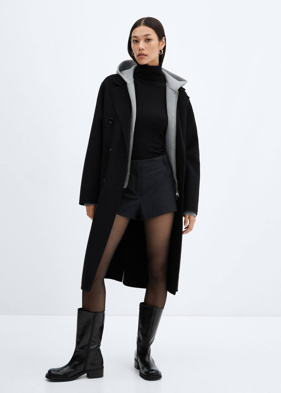 Handmade oversized wool coat -  Women | Mango USA | MANGO (US)