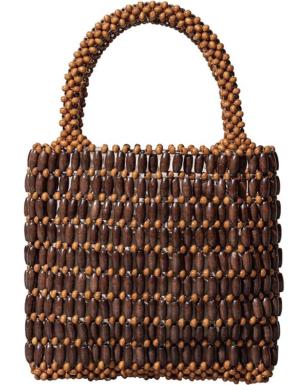 CerfoParlen Small Tote Bag Wooden Bead Bag Woven Handbag Clutch Purses for Women | Amazon (US)