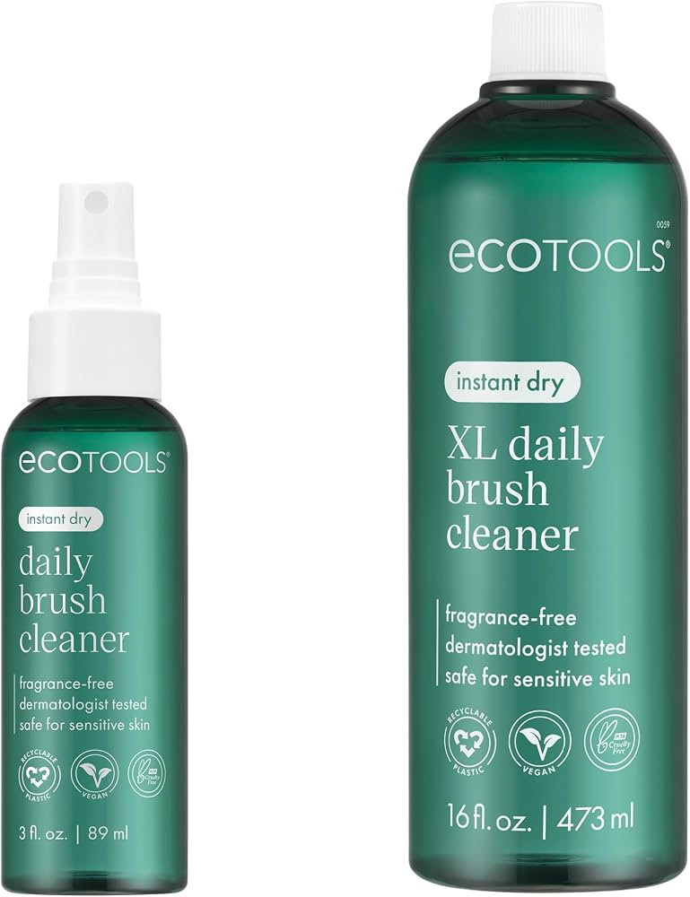 EcoTools Daily Makeup Brush Cleanser Spray, Quick Drying, Fragrance Free & Dermatologist Tested, ... | Amazon (US)