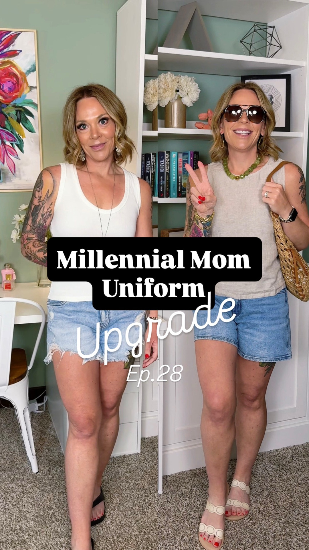 Millennial Mom Uniform Upgrade Ep. 28 🤍

The official start of shorts season 😂☀️

Retiring the ripped short shorts + random tank top combo for something that feels a little more effortless, elevated, and “cool mom grabbing an iced coffee after baseball” energy 🙌

Swapped them for longer denim shorts, a lightweight linen top, gold jewelry + bubble necklace moment, neutral sandals, a raffia bag, sunnies… and suddenly I look like I have my life together even if I absolutely do not 😂

Same comfy summer vibe.
Just less 2016.

Follow along for millennial mom outfit upgrades, sports mom chaos, and cute outfits that actually work in real life 🤍

#LTKgrwm #LTKootd #LTKmomlife